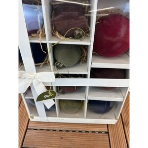 Threshold Studio McGee 11 Piece Velvet GOrnament Set Burgundy Blue